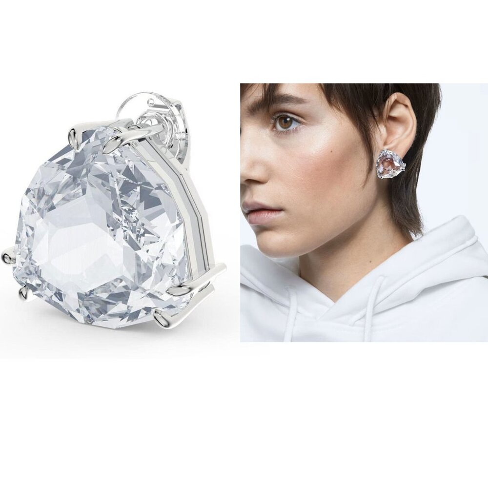 Swarovski Triangle cut Mesmera clip earring